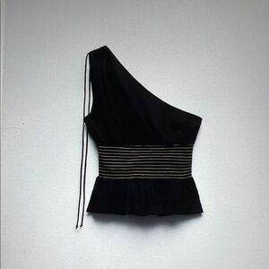 Zara Asymmetric Poplin Top